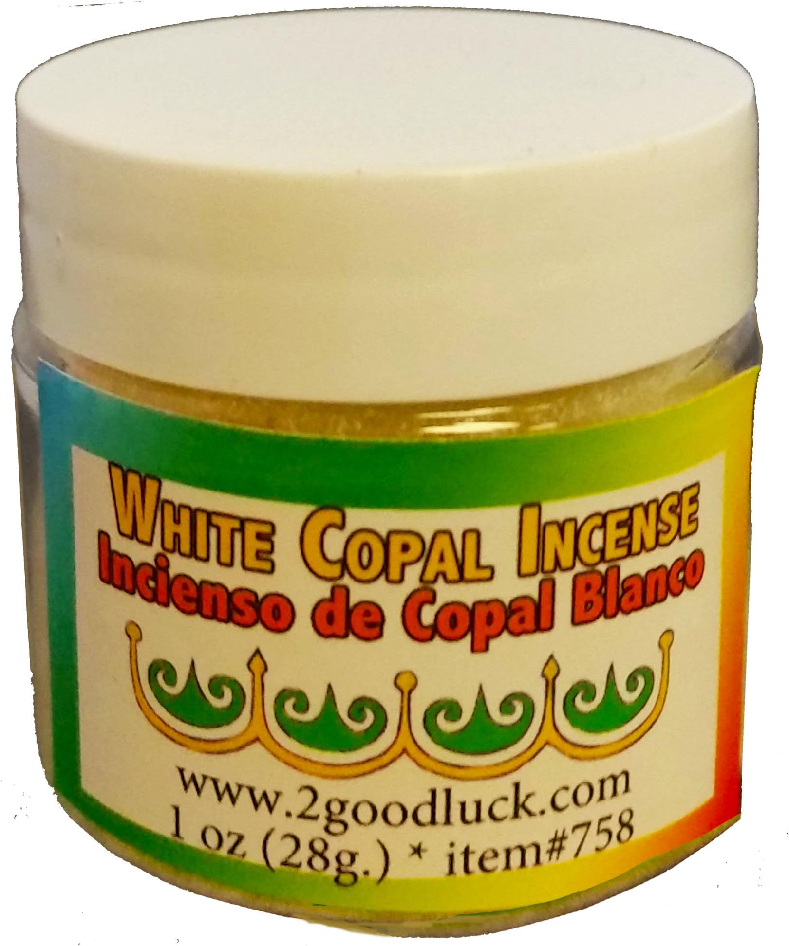 White Copal Spiritual Incense for Rituals, Meditation, and Health (1 oz). Incienso De Copal Blanco para Rituales, Meditación Y Salud.