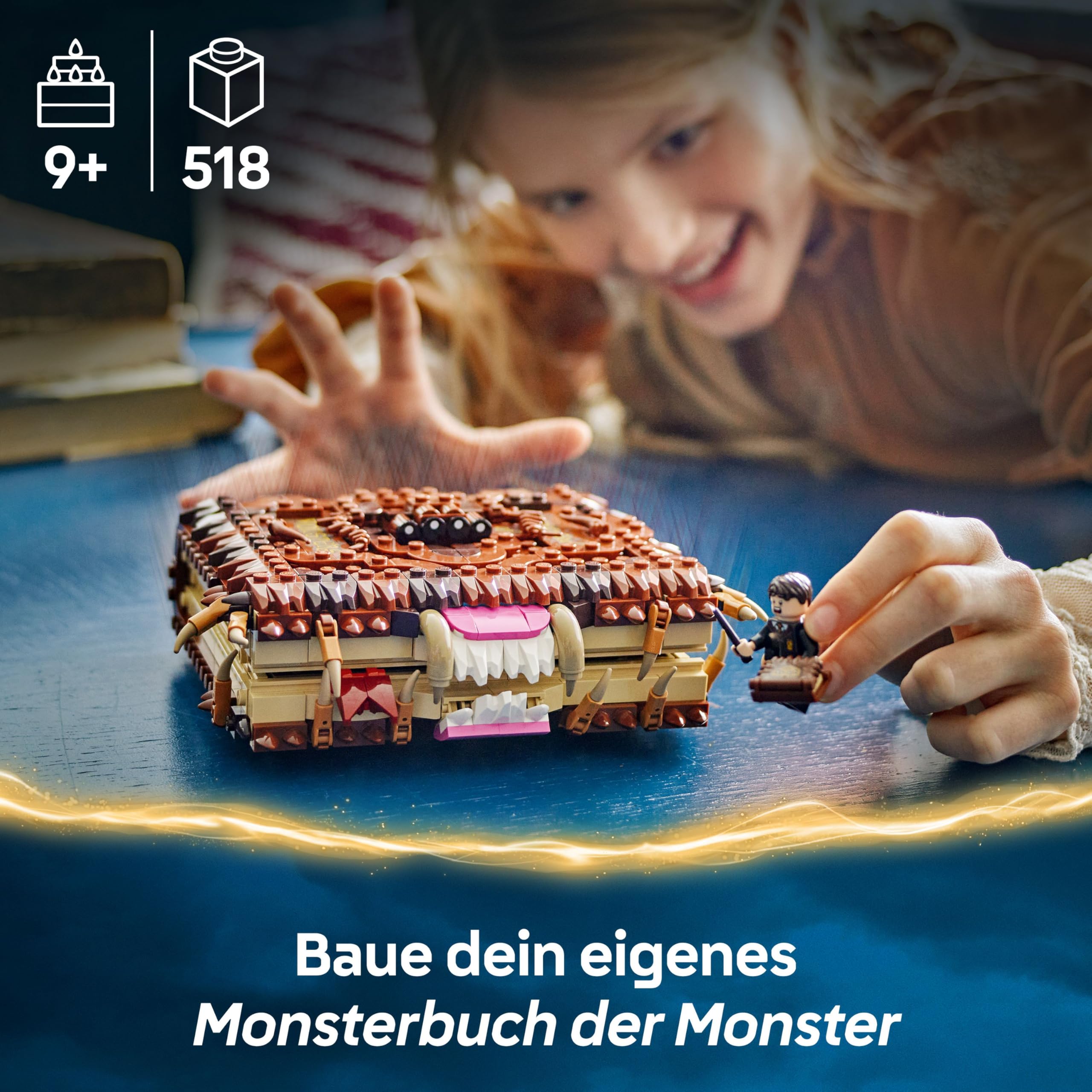 LEGO Harry Potter Beißendes Monsterbuch der Monster – Interaktives Spielzeug mit Rückziehmotor und beißendem Mund – mit Neville Longbottom Mini-Figur – Geschenk für Kinder, Harry Potter Fans – 76449 2