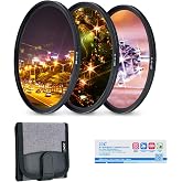 JJC 40.5mm Star Filter Cross Screen Starburst Filter Kit for Camera Lens | for Sony ZV-E10 II ZVE10 ZV-1F ZV1F A6000 A6100 A6300 A6400 A6700 ZV-E1 A7C II with 16-50mm Kit Lens or FE 28-60mm Kit Lens