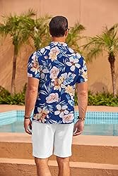 COOFANDY Mens Hawaiian Shirt Short Sleeve Floral