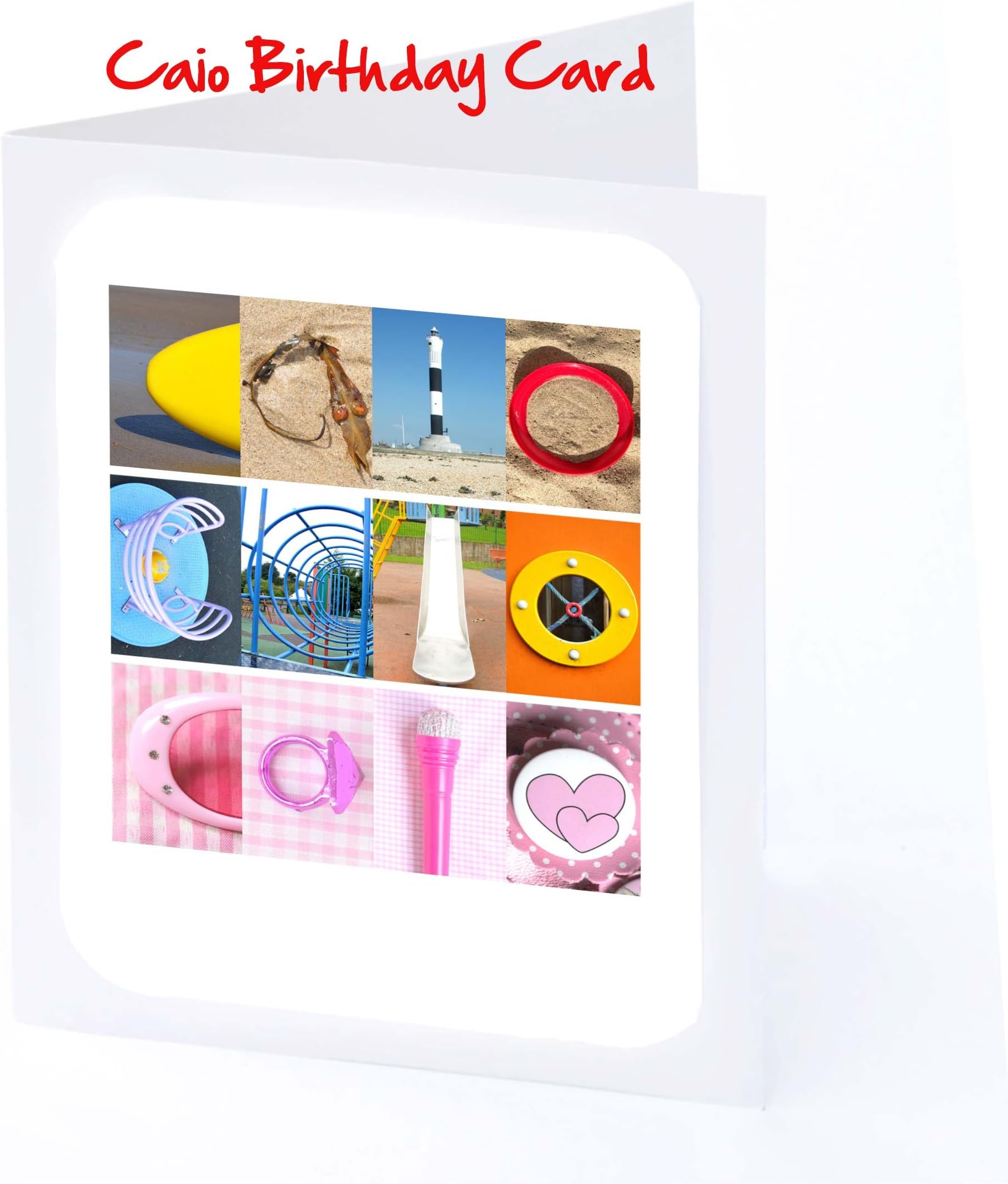 Girls Personalised Caio Cards 7x5 Photo Greeting Card