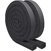 Yotache Air Conditioner Window Seal Kit - 1"x1" High Resilience Foam Weather Stripping Insulation Strip for AC, Noise Reducing, Air Leak Proof, No Glue, 13Ft Long (6.5Ft x 2 Rolls, Black)