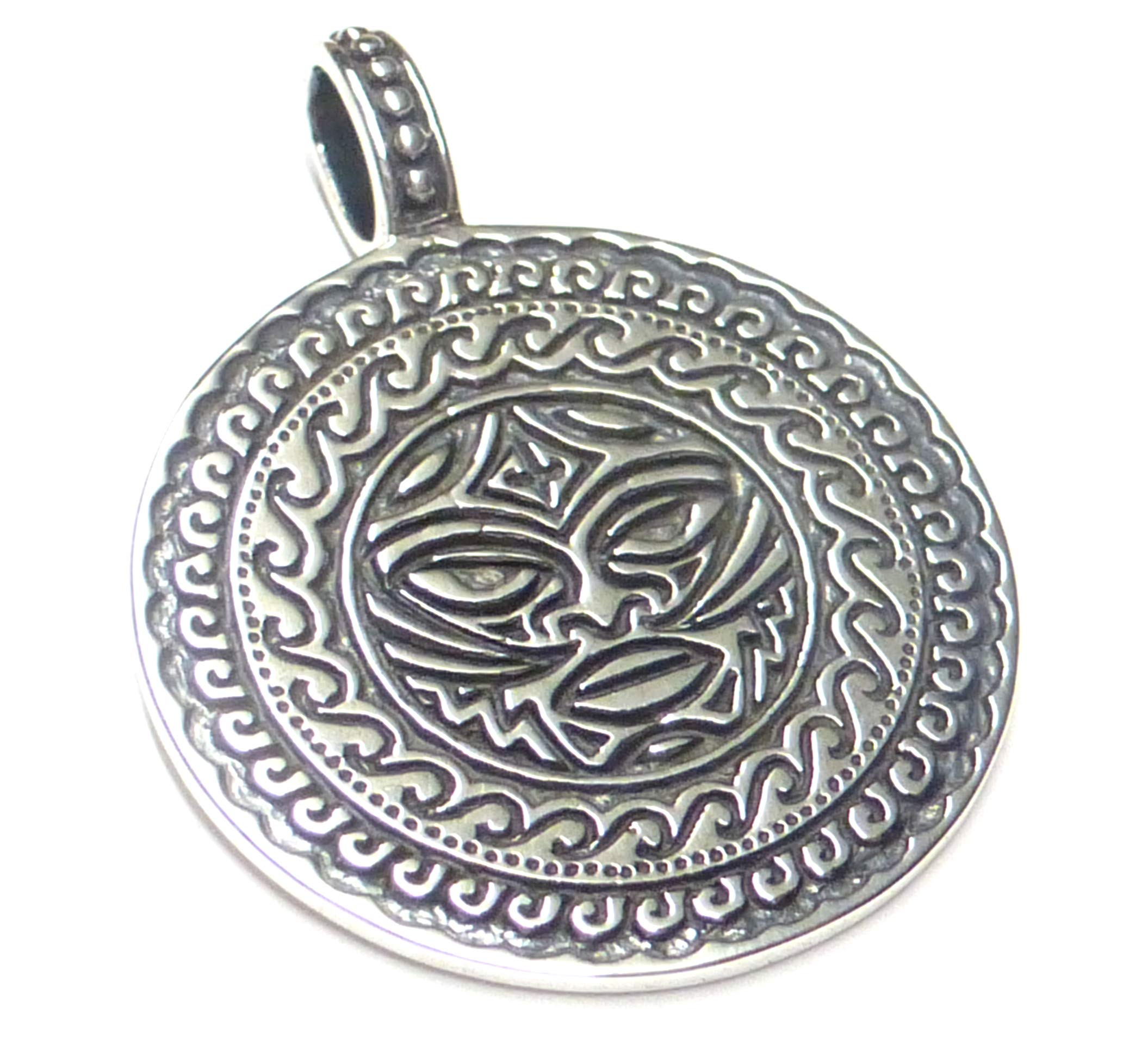 Silver Maori Protection Symbol Pendant 925 Sterling Silver Gift Jewellery Unisex