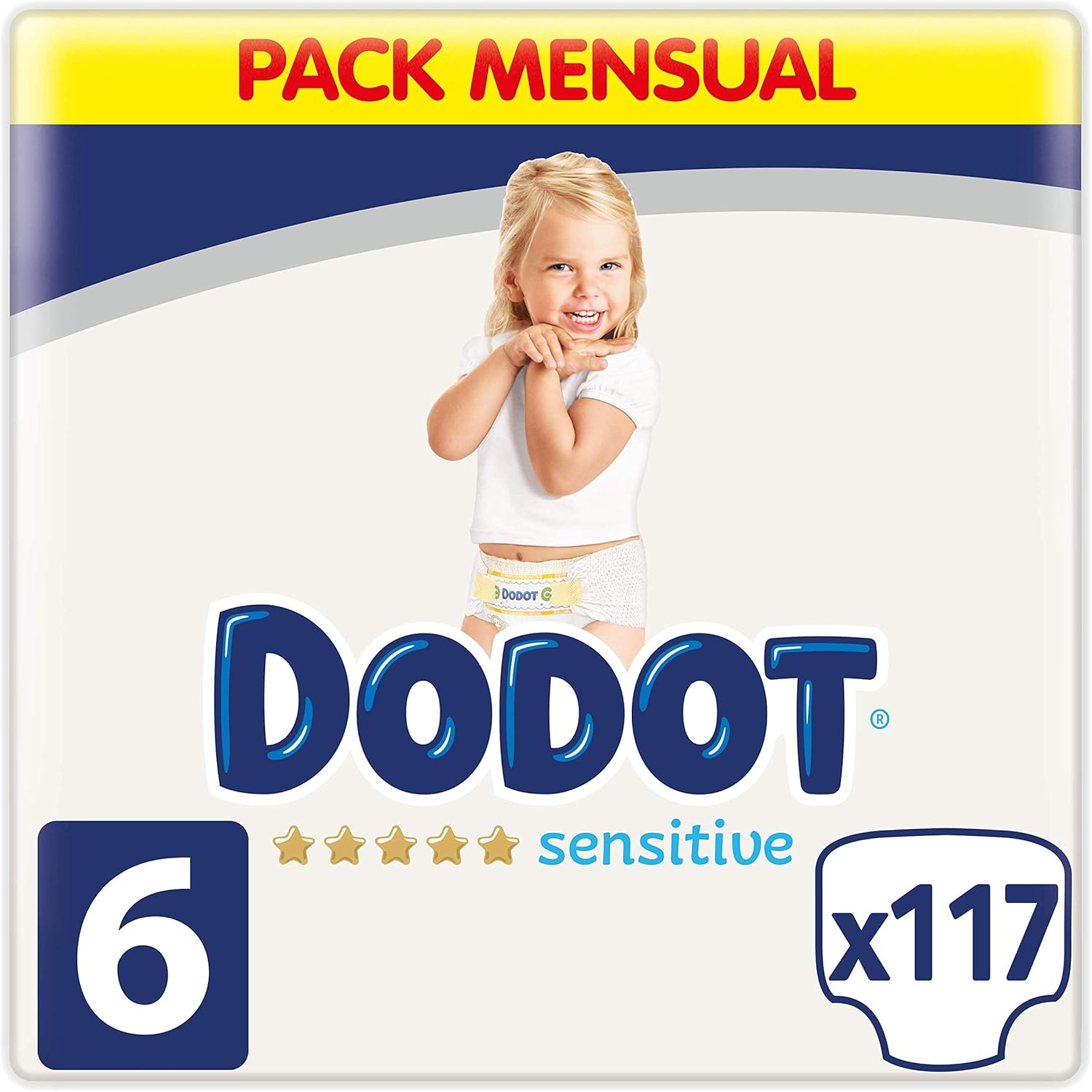117 pañales Dodot Sensitive por 39,29€ (marcando aplicar cupón en compra recurrente)