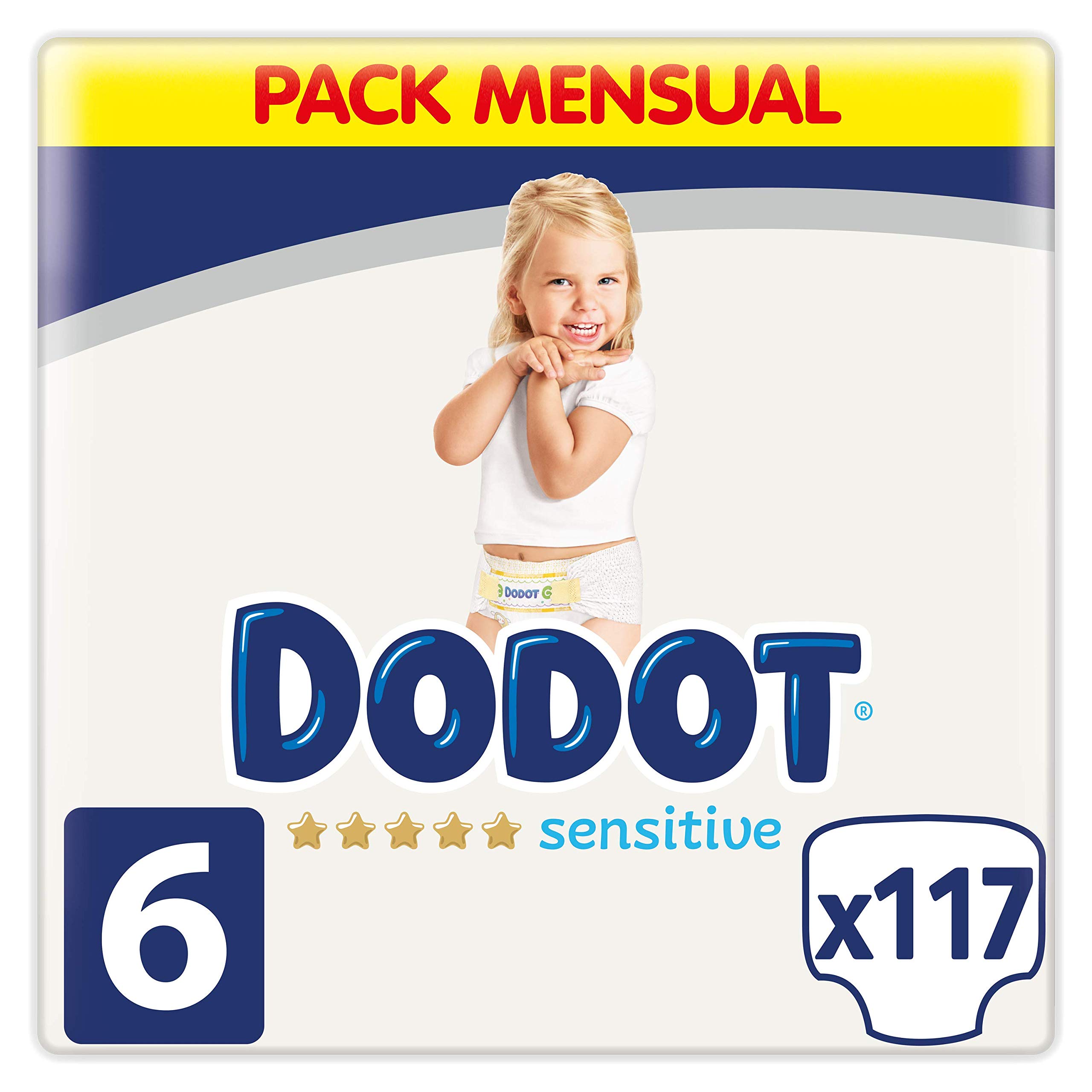 DODOTSensitive Nappies, Size Talla 6 (117 Unidad)