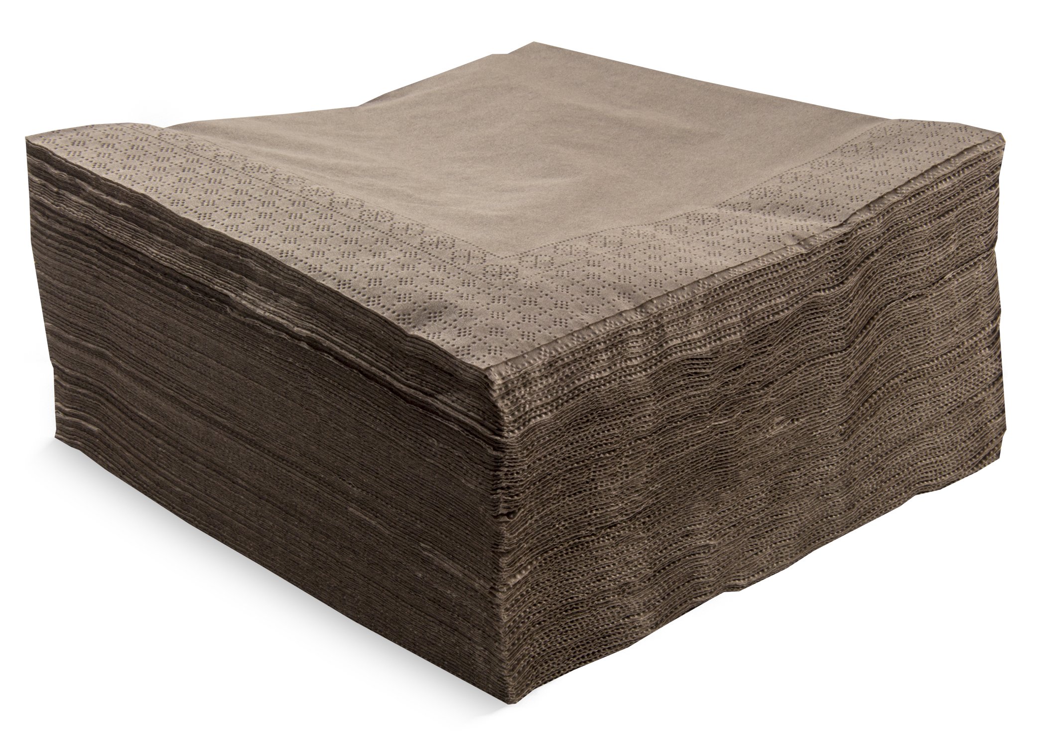 Morigami, Standard Size Napkin, 1/4 Fold, 100 Napkins, Plain Finish with Valance, Chocolate