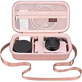Elonbo 4K Digital Camera Carrying Case for Femivo/VETEK/IWEUKJLO/VJIANGER/WIKICO/Saneen/OIEXI 4K 48MP Vlogging Camera, Travel Compact Camera Storage Cover Bag Organizer Holder, Rose Gold