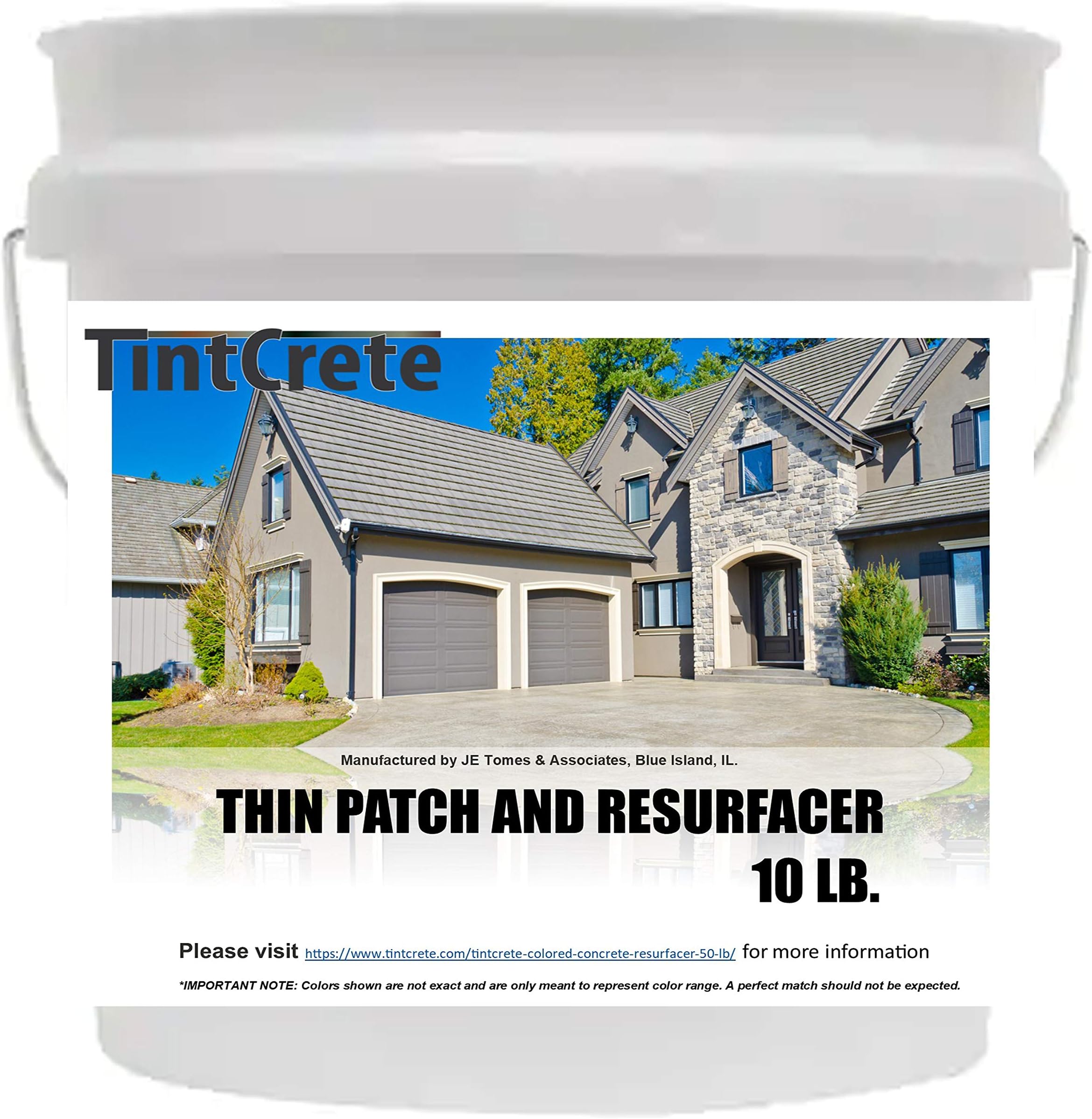 TintCrete Thin Patch and Concrete Resurfacer 10 LB. (Beige - Resembles Old/Worn Concrete)