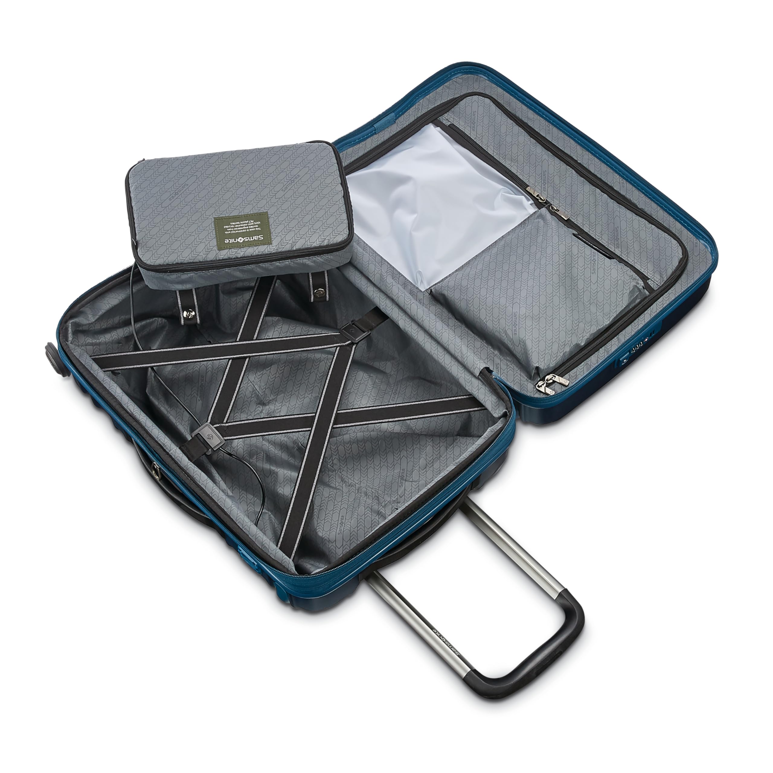 Samsonite Stryde 2 Hardside Expandable with Double Spinner Wheels, 2PC SET (22X14X9/LG), Deep Teal