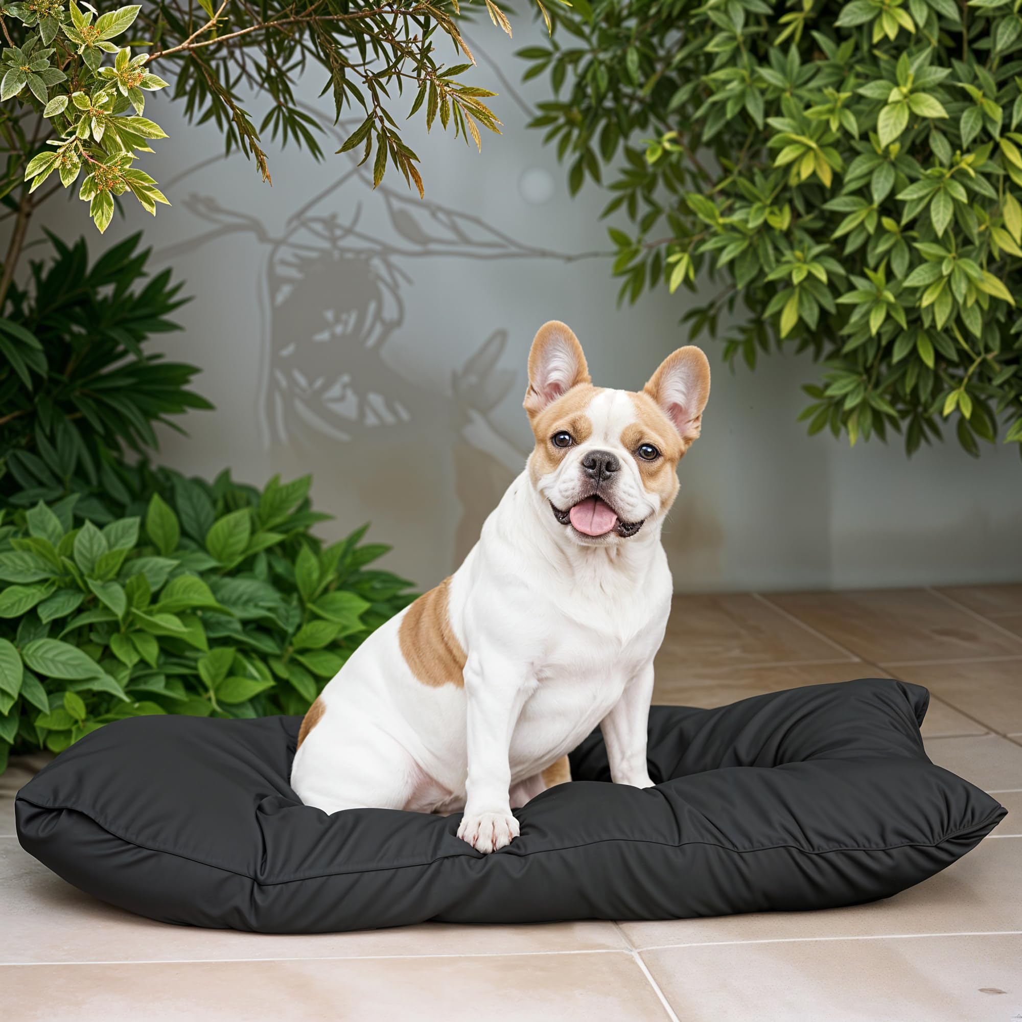 Italian Bed Linen Maxy Padded Dog Cushion, Smoke, 60 x 100 cm