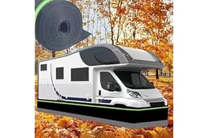 GXLHJKB Rv Skirting Winter Kit, Easy Installation Rv Skirt 32 Tall Camper Skirting for Winter High-Density Fiberboard Insulat