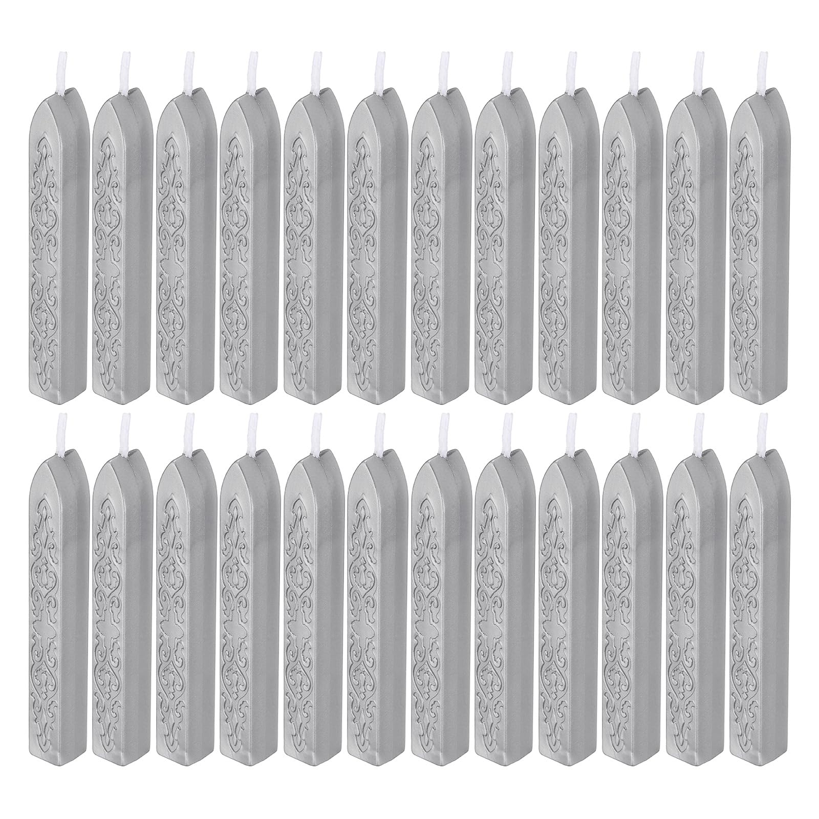 PATIKIL Wax Seal Sticks, 22 Pack Sealing Wax Sticks Sealer for Stamp Seals Letter Wedding Invitation Envelope Craft, Silver