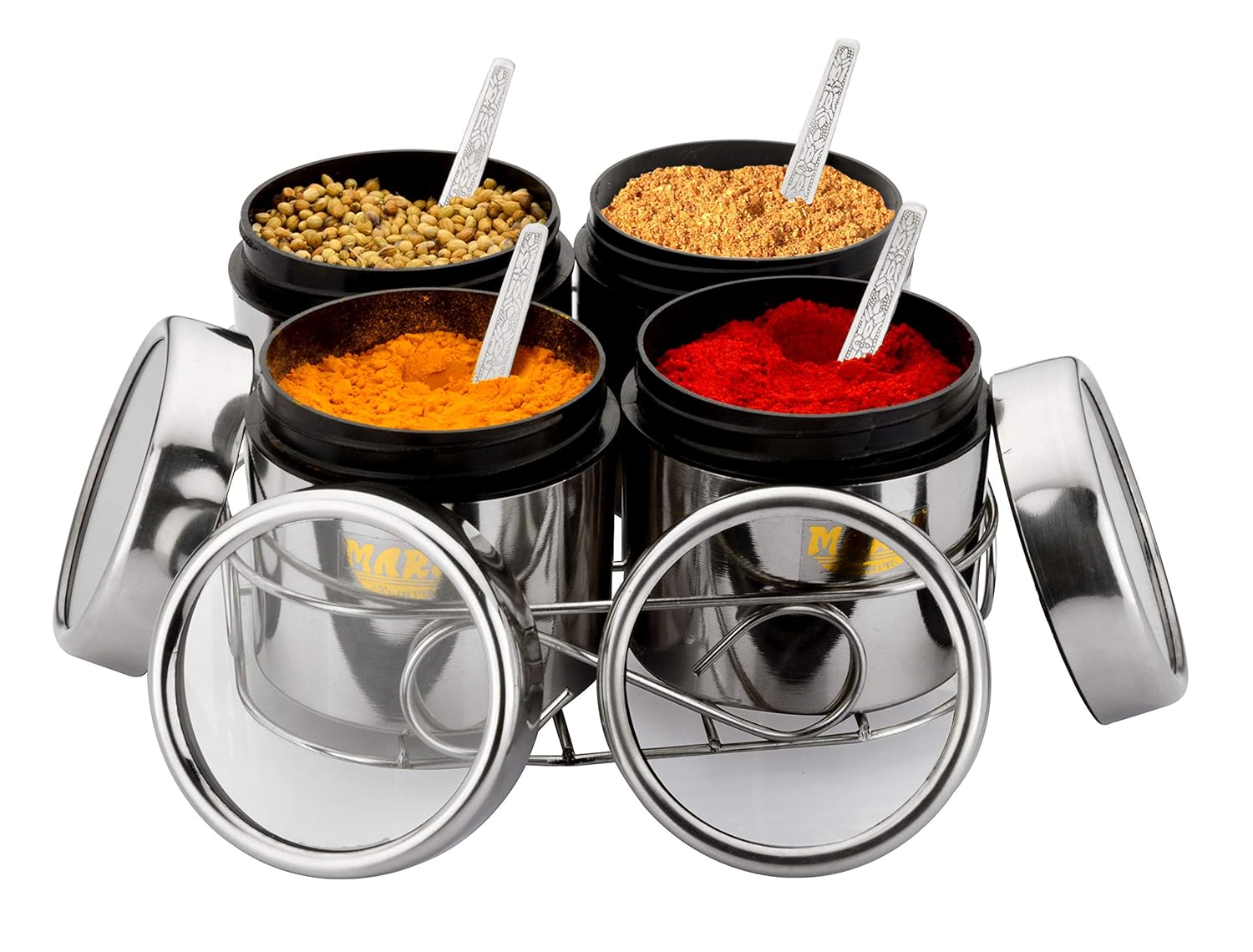 Buy MARU 4 in 1 Multipurpose Stainless Steel Masala Dabba Masala Box