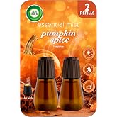 Air Wick Essential Mist Refill, Pumpkin Spice Fall Scent Diffuser Oils, 5ct | Air Wick Essential Mist Diffusers refills Pumpkin Spice scent, infused with Essential Oil, Air freshener 5ct home fragrance.