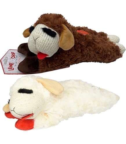 Dog Stuffed Toy MULTIPET PLUSH LAMBCHOP SQUEAKER DOG TOY WHITE 12