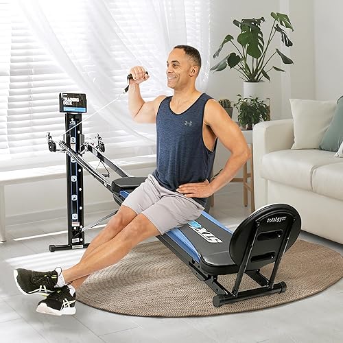 Total Gym XLS Men/Women Universal Full Body Training Home Gym Machine, 80  Unique Exercises, w/ Squat Stand, Le