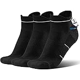 BRISIRA Bamboo Viscose Compression High Ankle Socks Men Women Cushioned Anti Blister HIking Golf Arch Support Running Socks