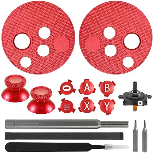 VRbrother Metal Left and Right Controller Replacement Keyboard, Mushroom  Caps, ABXY Buttons Return Key Function Key, Analog Joystick Replacement