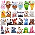 Joyin Toy 24 Pack Mini Animal Plush Toy Assortment (24 units 3" each) Kids Valentine Gift Easter Egg Filter Party Favors