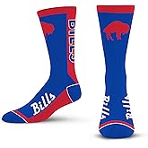 For Bare Feet NFL Classic BUFFALO BILLS MVP Crew Sock Team Color Large