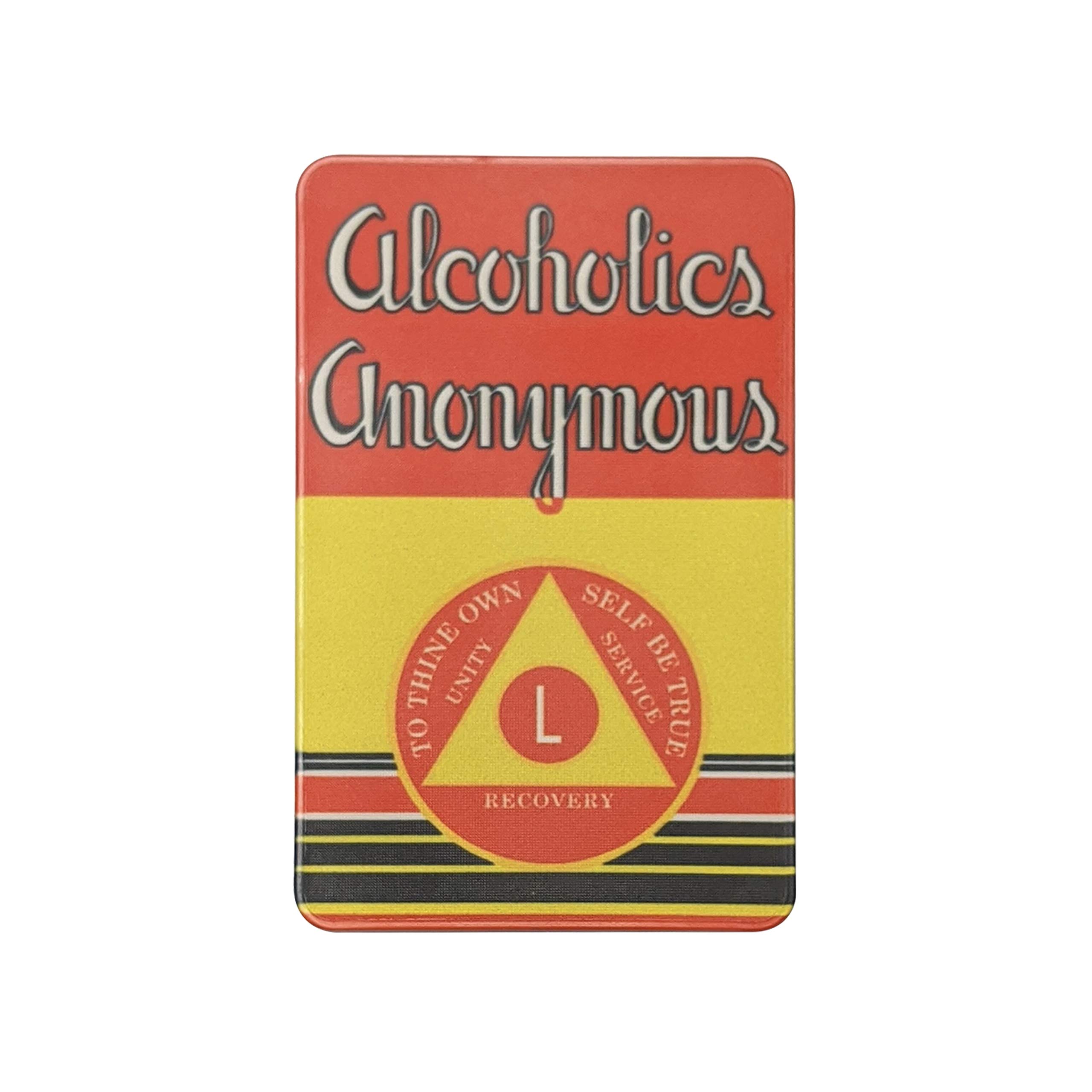 MYRECOVERYSTORE First Editionโ Big Book Alcoholics Anonymous Rectangular AA Sobriety Chip with How It Works (Years 1-50 Offered) Wallet Card Style Recovery Chip (Year 50) โ image 1