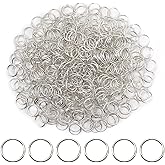 TOAOB 500pcs 8mm Silver Open Jump Rings for Jewelry Making Metal Split Rings Connectors for DIY Crafts Keychains Necklaces Bracelets