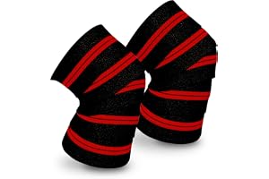 CAP Barbell Elastic Knee Wraps for Weightlifing– Pair of Adjustable Knee Wraps for Men & Women, for Powerlifting, Squats, Leg Press, and Cross Training