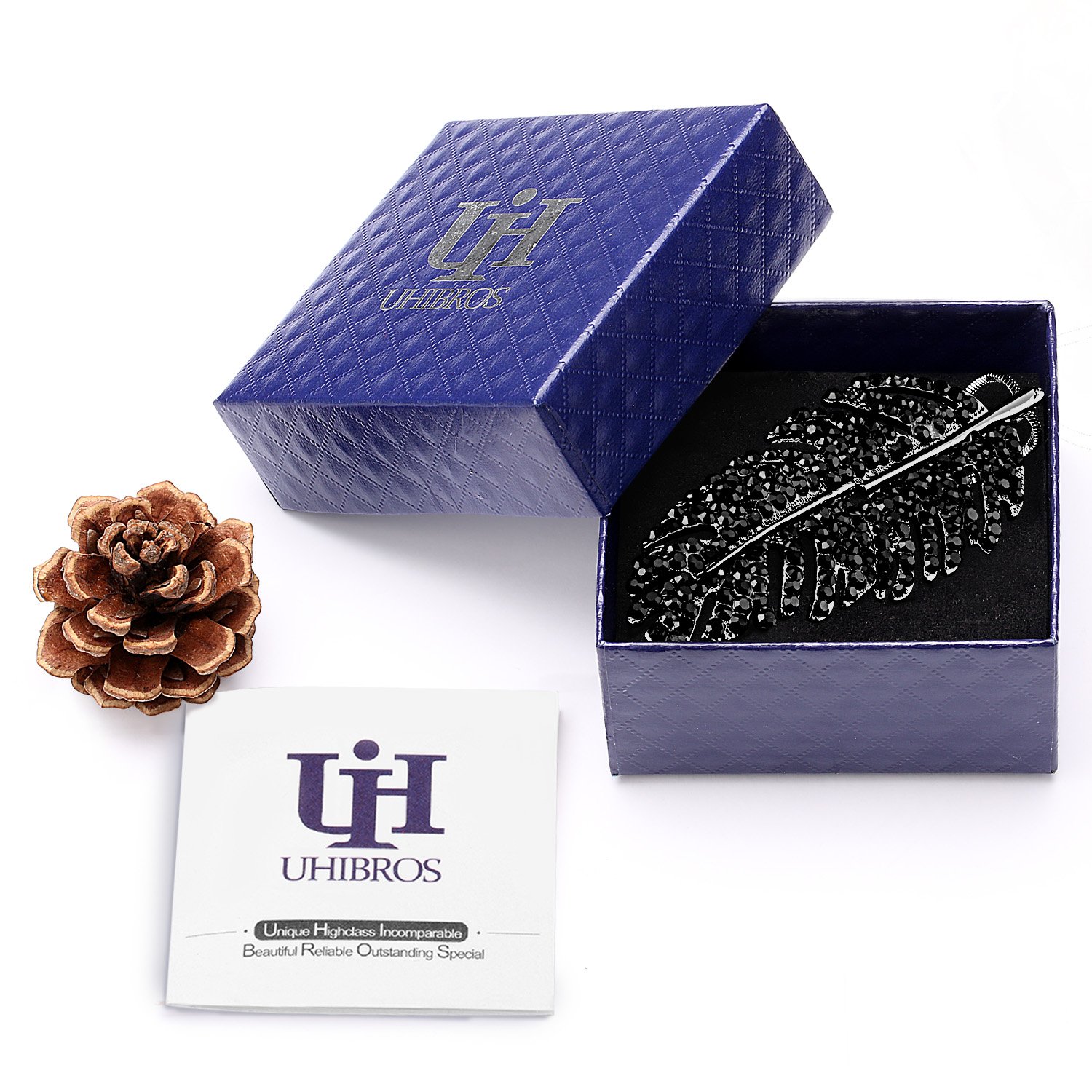 UHIBROS Pendant Necklace, Pendant Choker Necklace with Pendant Wing Choker Necklace with Pendant Necklace (Black)