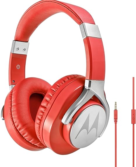 Motorola Pulse Max - Wired Over-Ear Stereo Kopfhörer, Rot