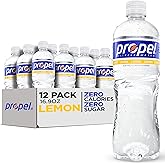 Propel, Lemon, Zero Calorie Sports Drinking Water with Electrolytes and Vitamins C&E, 16.9 Ounce Bottles (Pack of 12), 16.9 F