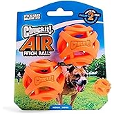 Chuckit! Air Fetch Ball Dog Toy, Medium 2.5in, 2 Pack | Hollow, Mesh-Like Design Lets Dogs Breathe Easy While Fetching; Bouncy and Durable, for Breeds 20-60 lbs