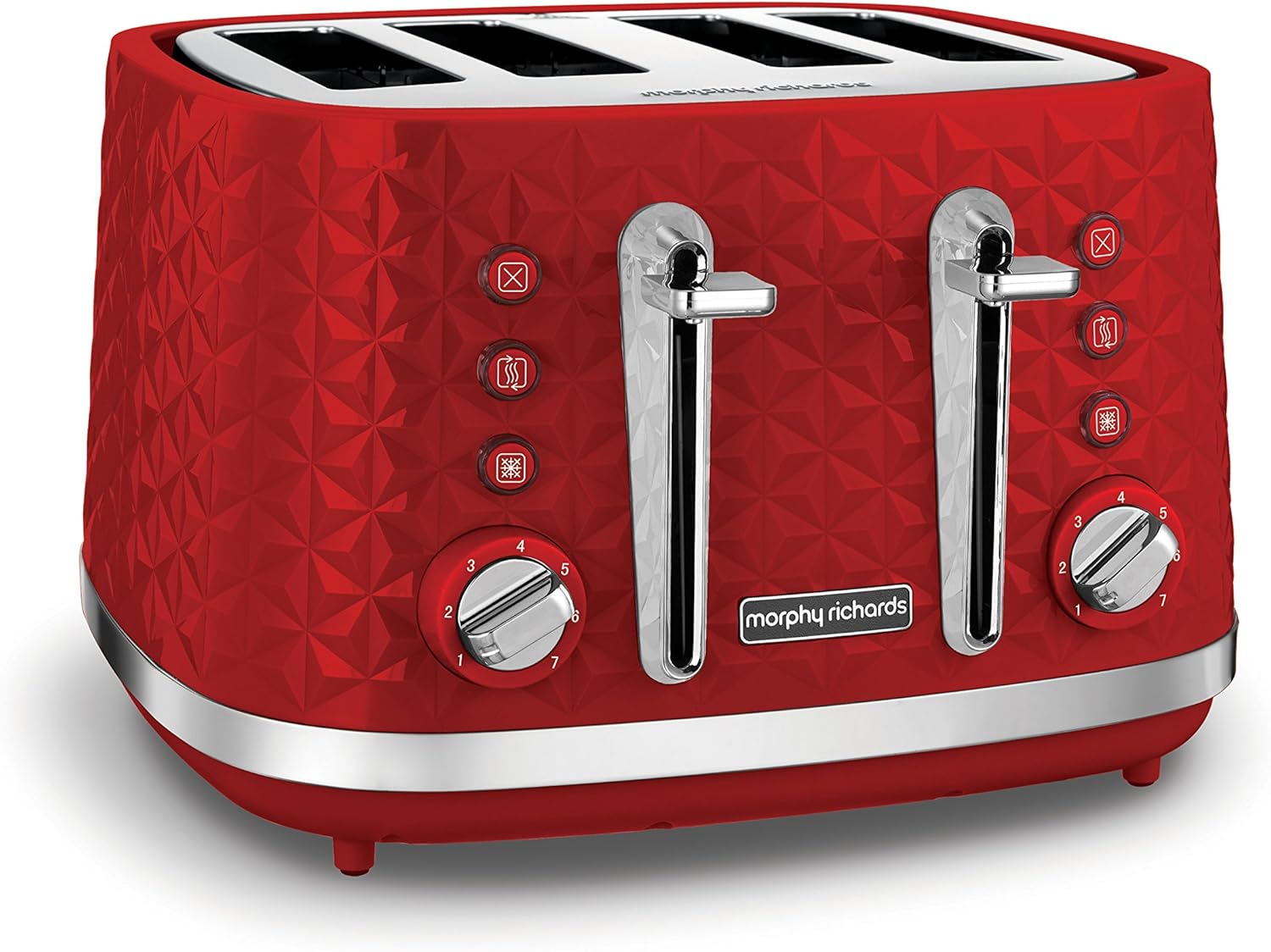 Morphy Richards Vector 4 Slice Toaster 248133 Red Four Slice Toaster
