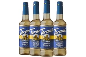 Torani Sugar-Free French Vanilla Syrup, PET Bottle, 4 Pack