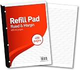 Summit A4 Lined Paper Refill Pad 8 mm Ruled Margin 400 Pages Pack 5 view 3