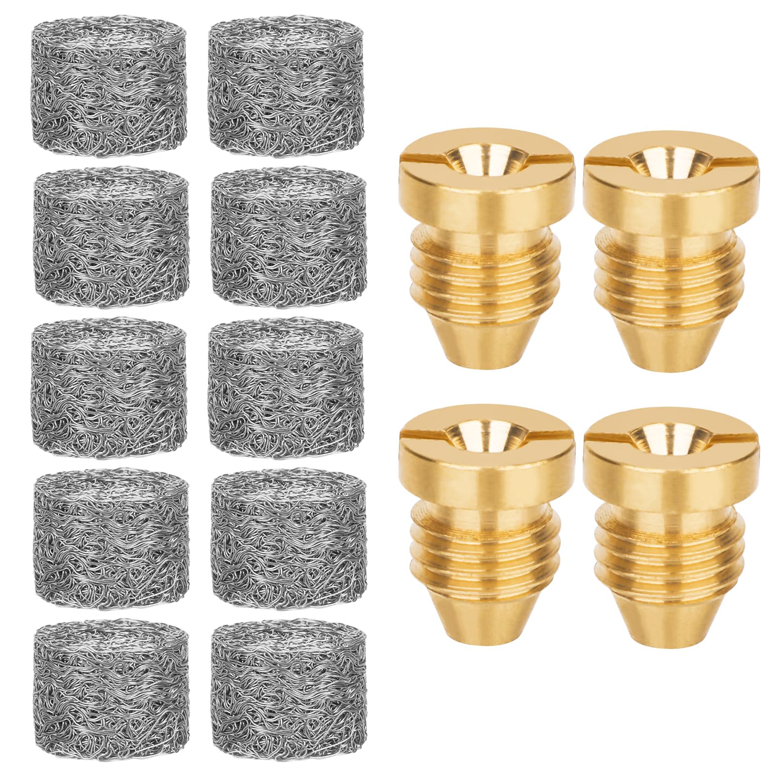 14pcs Foam Cannon Orifice Kits, 0.04in/1.1mm 3000 PSI Foam Cannon Orifice Nozzle Tips with Stainless Steel Foam Maker Mesh Universal Foam Cannon Nozzle Replacement for Snow Foam Lance Accessory Part