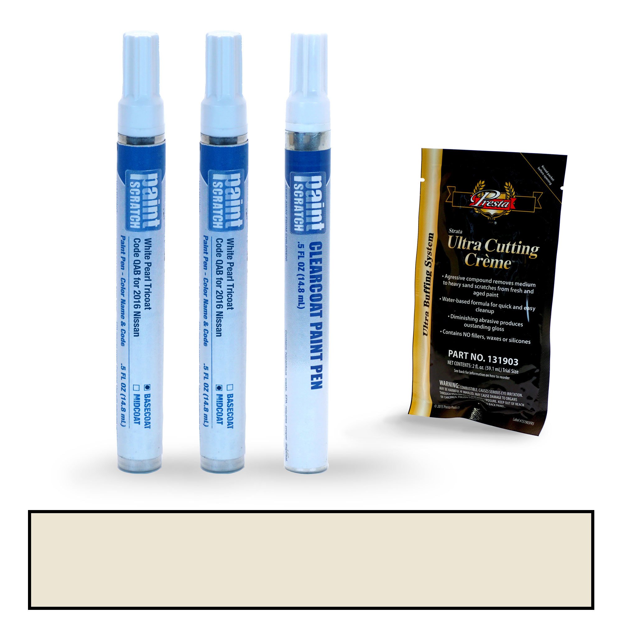 PAINTSCRATCH White Pearl Tricoat QAB for 2016 Nissan Pathfinder Touch Up Paint Pen Kit