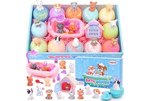 FUNCREVITY Bath Bombs for Kids with Surprise Inside for Girls Boys Toddlers Organic Kids Bath Bombs with Toys Inside Ideal Birthday Christmas Gift Set