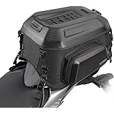Rhinowalk Motorcycle Tail Bag Rear Seat Bag Hard Shell Waterproof 23-35L Expandable Motorbike Helmet Bag Luggage Bag Storage Bag