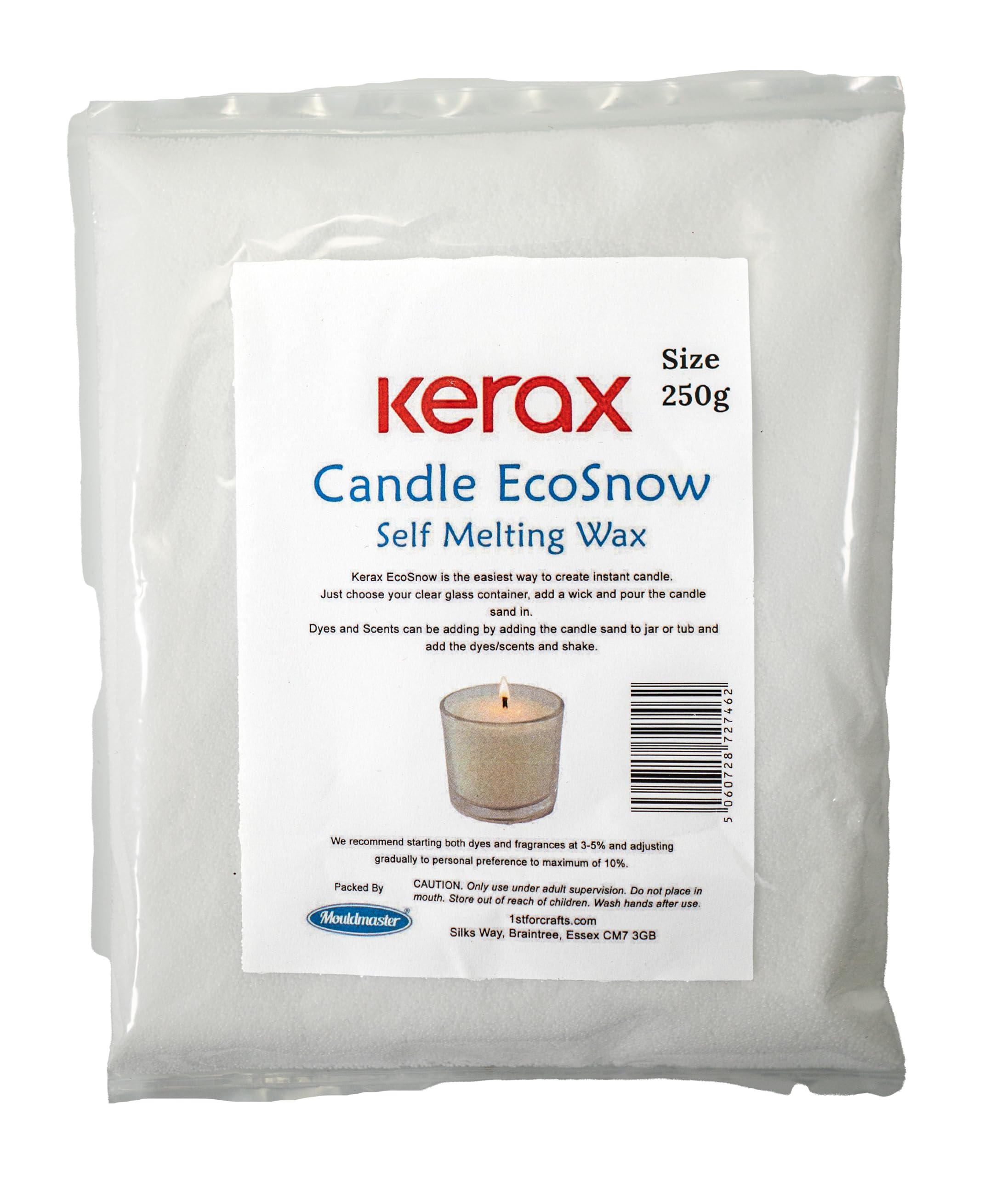 Mouldmaster Kerax Eco Snow Candle Self Melting Wax 250g, White