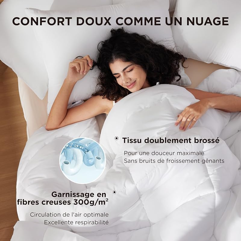 Couette 260x240 4 Saisons - Couette sans Housse 300g/m²