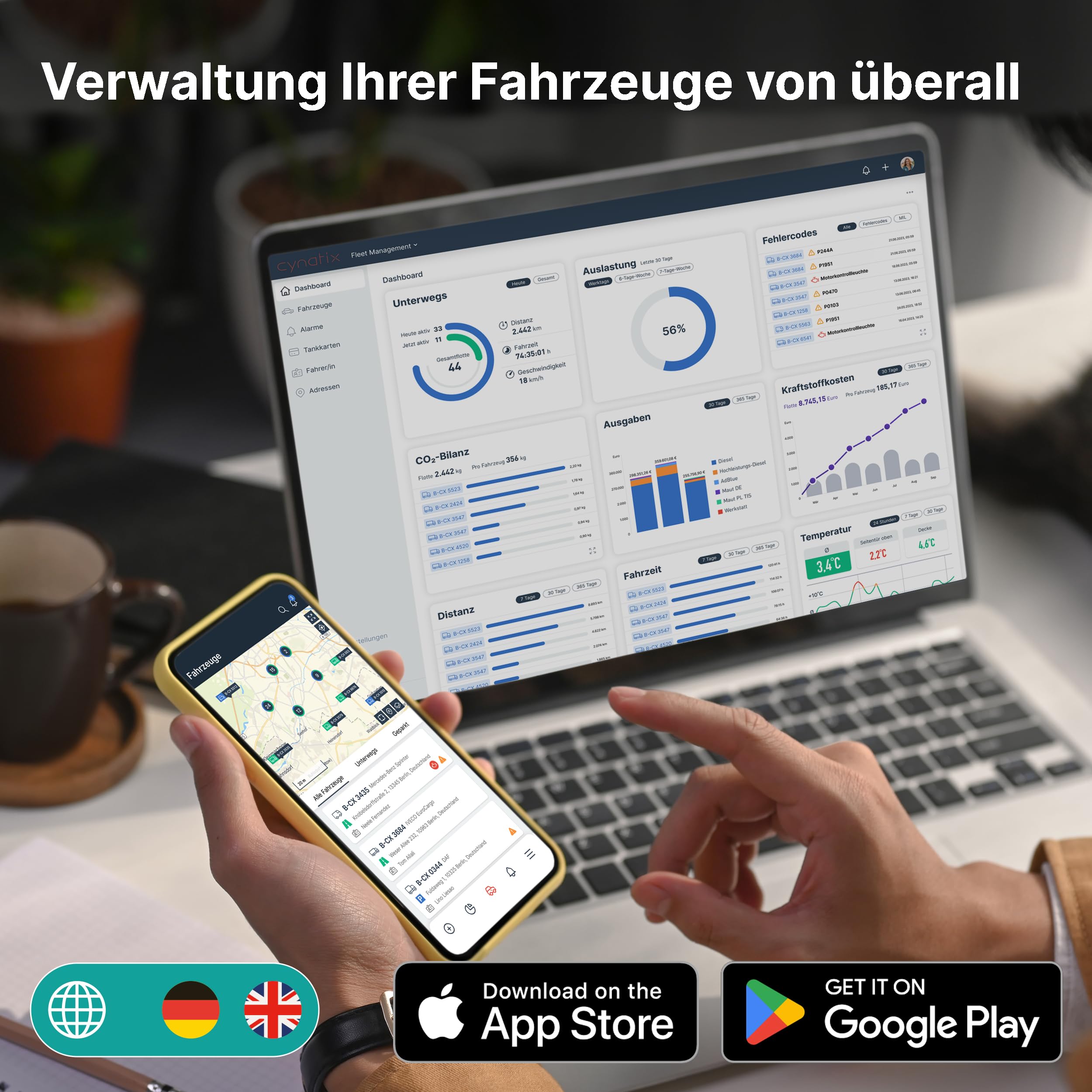 Cynatix GPS Tracker 1-Jahres-Komplettpaket ohne ABO für Auto, LKW, Transporter, Wohnmobil mit Echtzeit-Ortung Live Tracking inkl. SIM-Karte 9