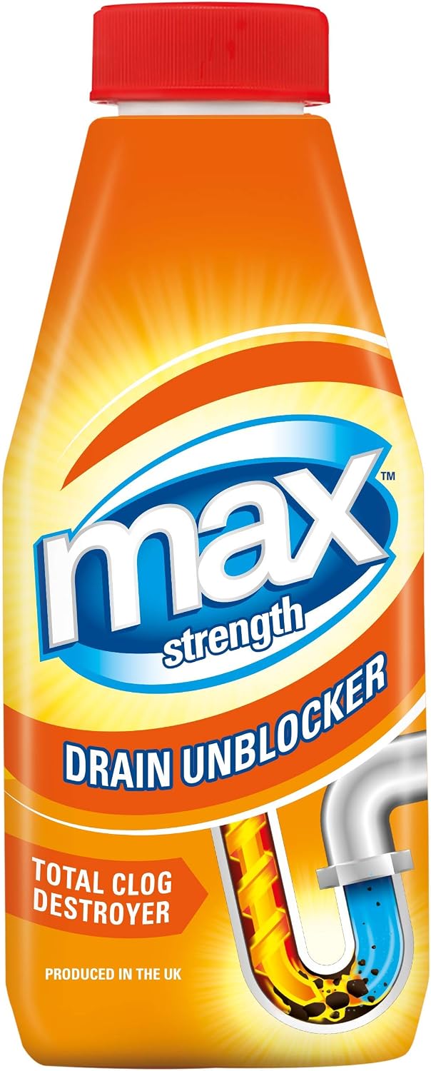 Max Strength Drain Unblocker 500ml, 6 Pack
