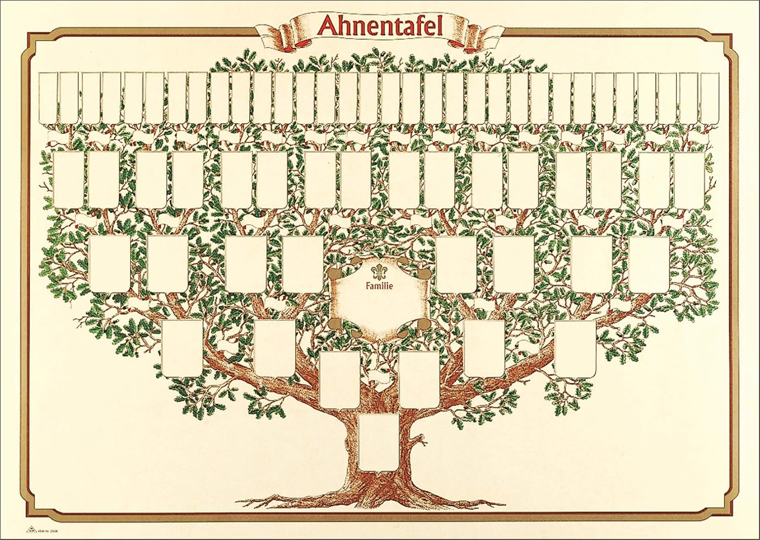 Rnk 2808 Schmuck Ahnentafel Ca 70x50 Cm 190g M Skizzierter Baum Fur 6 Generationen 1 Stuck Amazon De Kuche Haushalt