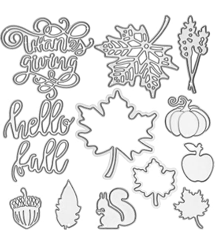 Echo Park Paper Company Stempel-Set „THNKS“ – Mit Give Thanks & Happy Fall Motiven, Für Karten & Scrapbooking