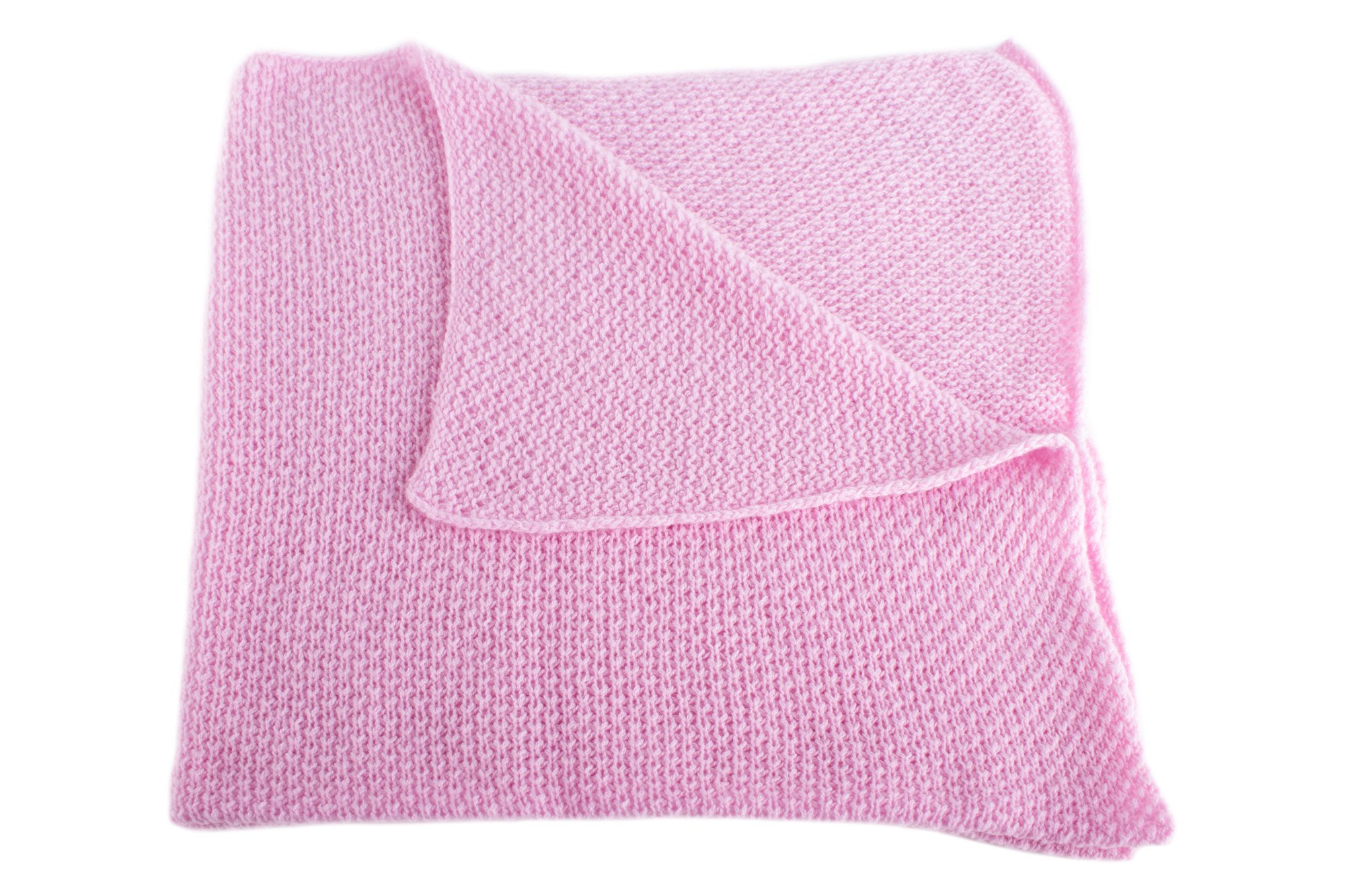 Love Cashmere Girls' Super Soft 100% Cashmere Baby Blanket - Baby Pink - hand made in Scotland