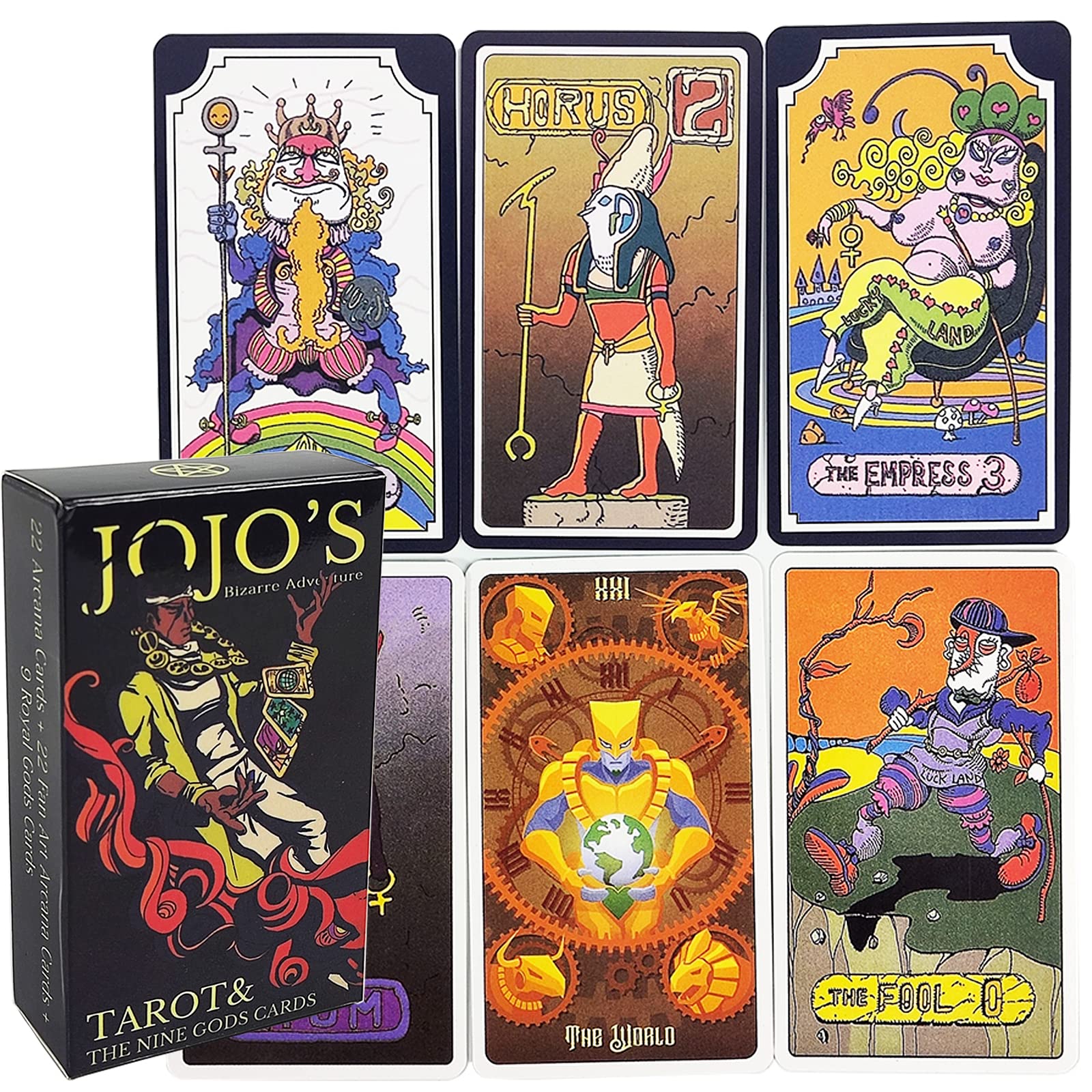 mrdiyshisha JoJo's Bizarre Adventure: Stardust Crusaders Tarot Deck, 84 PCS JJBA Anime Tarot Cards