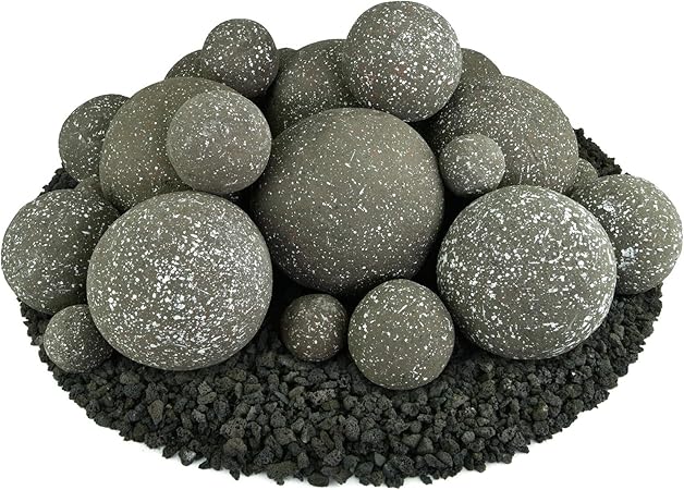 Amazon Com Ceramic Fire Balls Mixed Set Of 23 Modern
