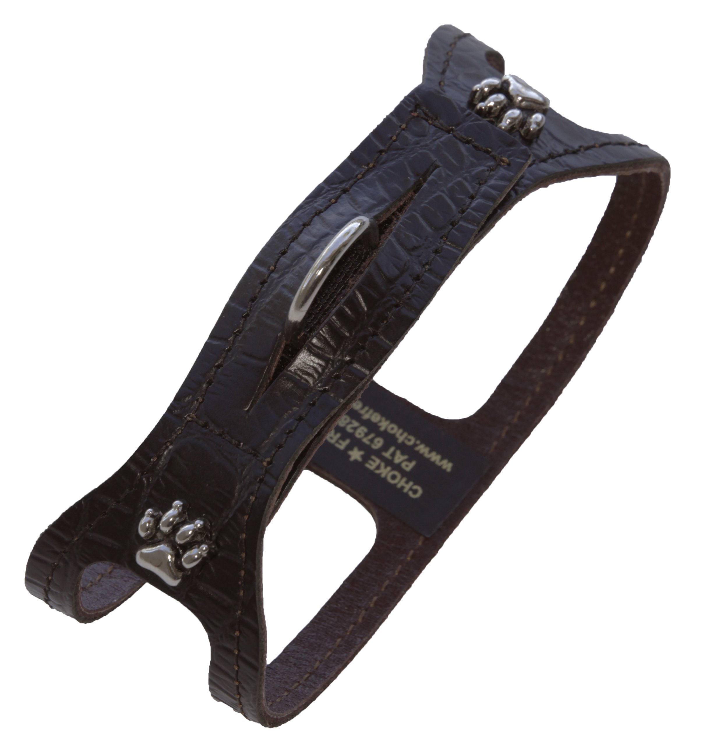 ChokeFree Pet Shoulder Collar, 23″, Croco Black