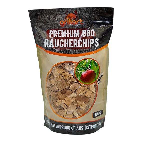 XL Premium Räucherchips Apfel für das besondere Raucharoma - sehr rauchaktives Räucherholz/Holzhackschnitzel - 100% natürlich