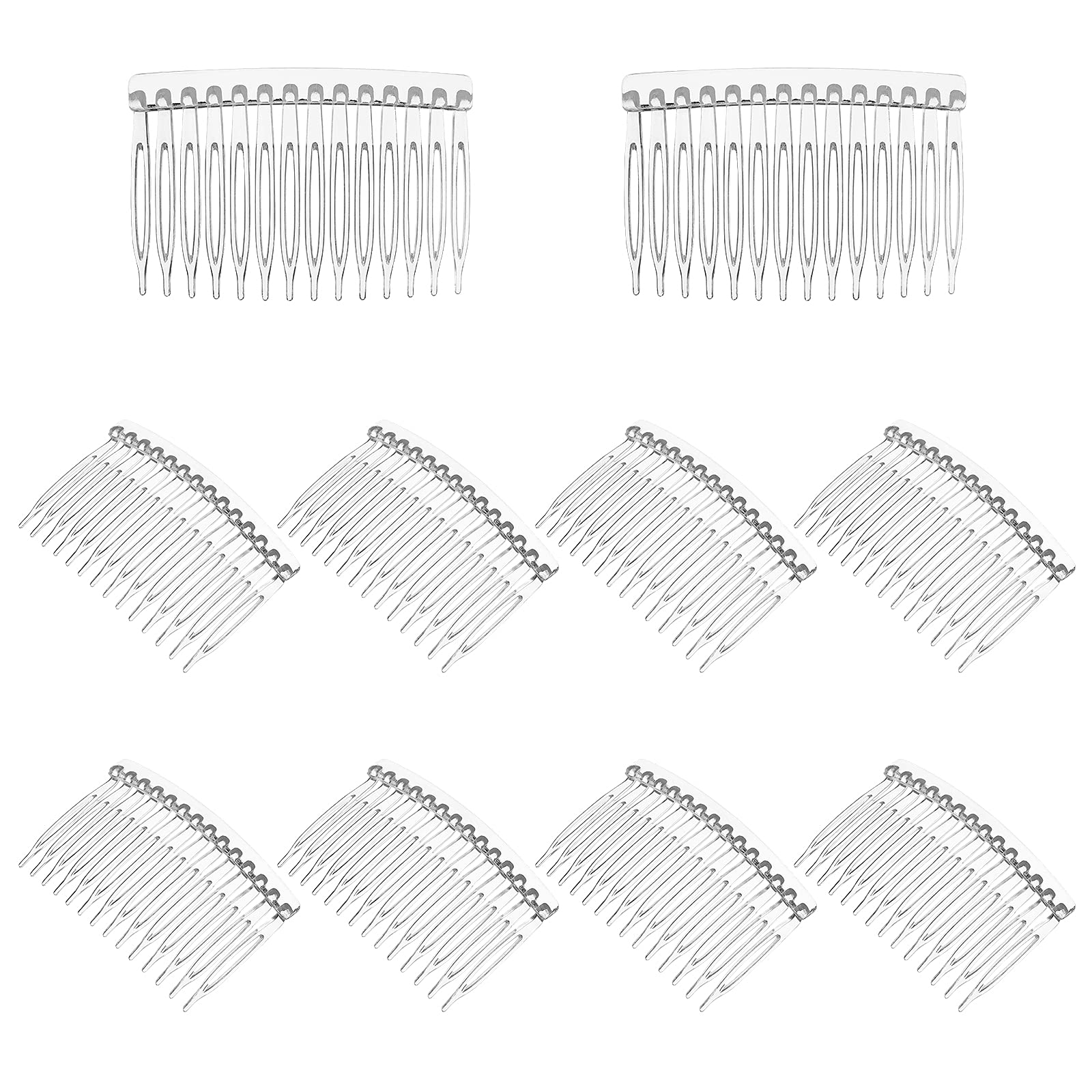 SHERCHPRY 10pcs Hair Side Combs Teeth Hair Comb Clip Clear Side Combs Small Hair Combs for Women Girls with 14-Teeth